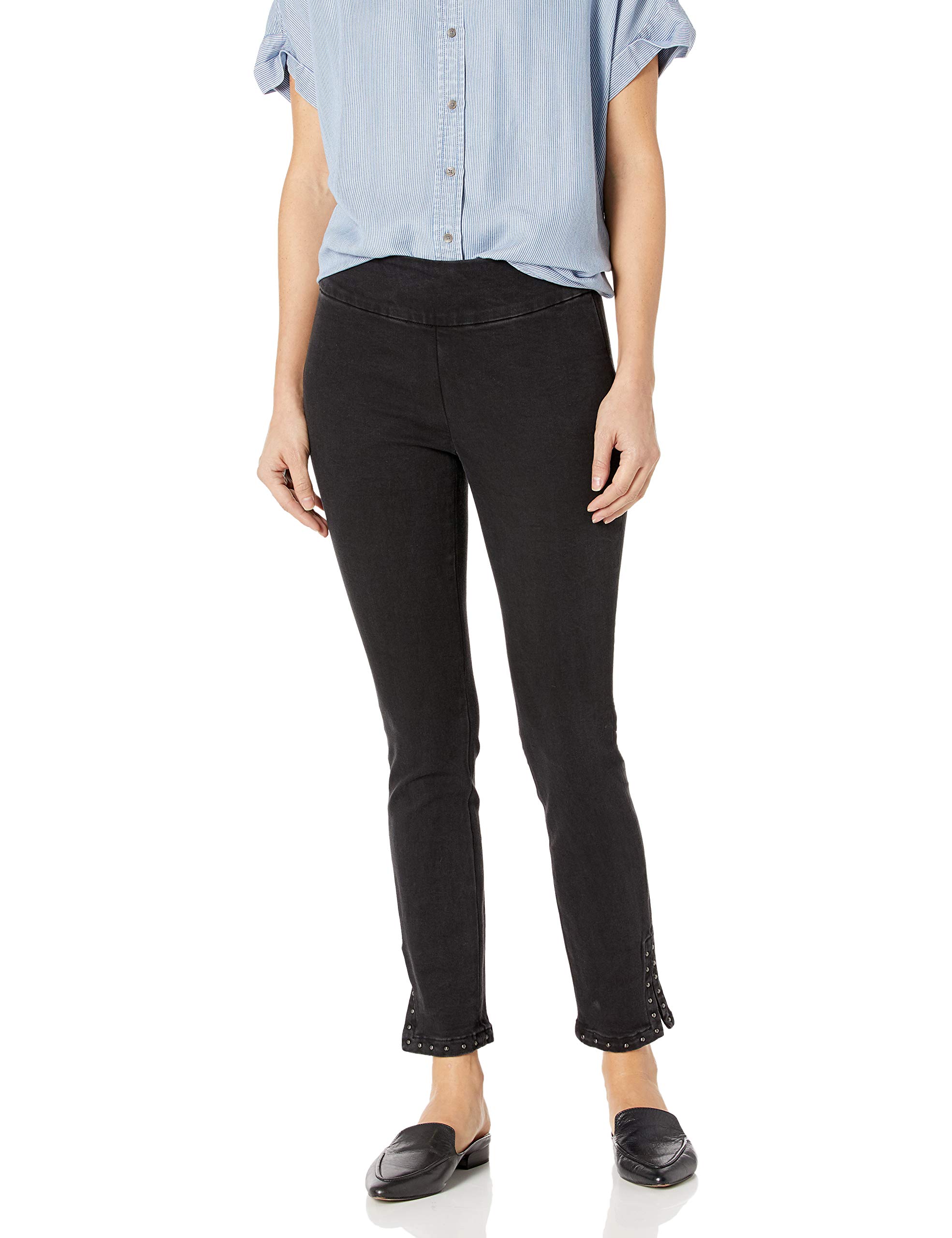 NIC+ZOE Women's Studded Cuff Denim Jeans - Stylish Distressed Skinny Jeans for Casual Wear & Night Out