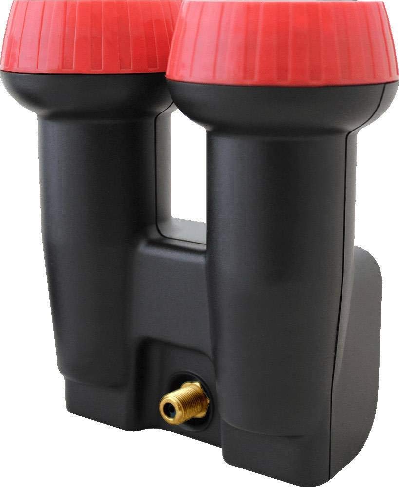 Megasat MONOBLOCK Single LNB Diavolo Satellite Receiver - Black & Red Design for Strong Signal Reception - Perfect for Home TV, RV & Outdoor Satellite Systems