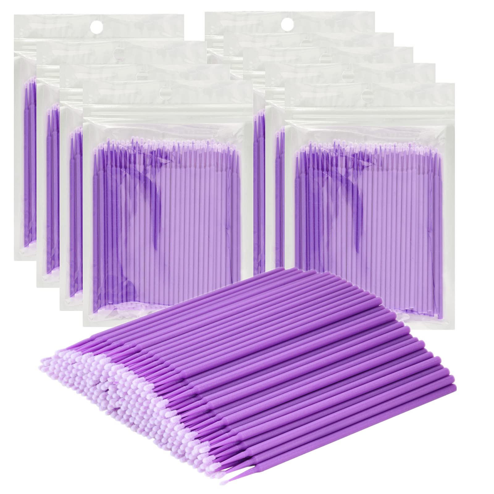 1000 Pcs Disposable Micro Applicator Brushes for Eyelash Extensions & Dental Use - 1.5mm Fine Tip - Perfect for Lash Artists, Dentists & DIY Beauty (Ideal for Lash Glue, Adhesive, Bonding & Precise Dental Applications)