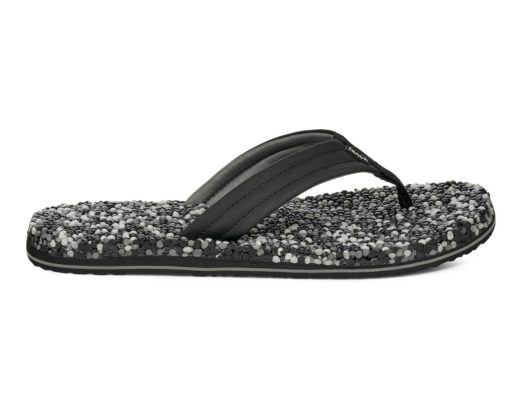 Sanuk Men's Bubblecush Comfort Sandals - Black & Multi Color | Lightweight & Cushioned for Beach, Pool, Travel & Casual Wear