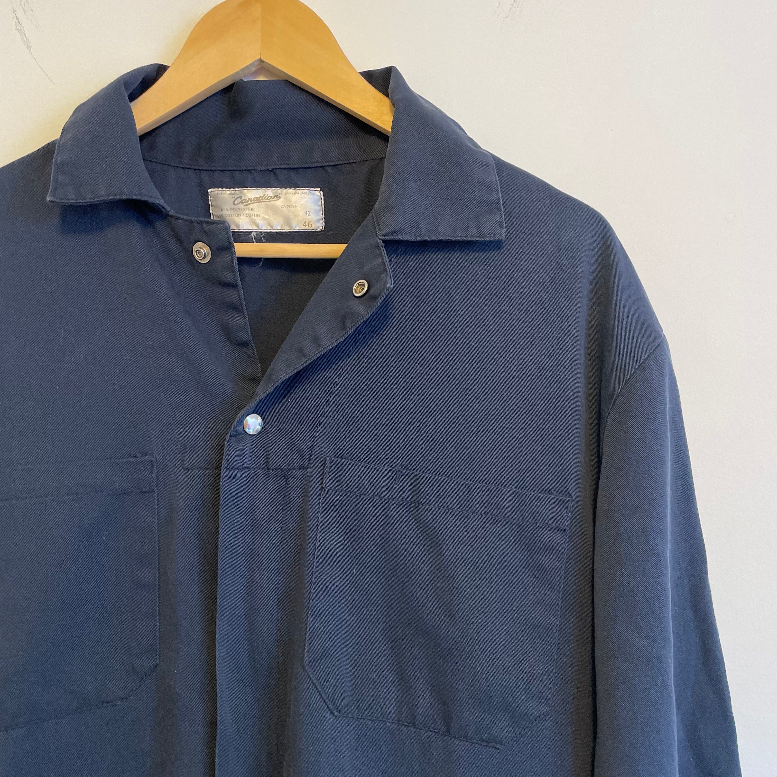Canadian Navy Blue Coveralls - Heavy Duty Work Uniform for Men & Women | Size 46 | Ideal for Mechanics, Construction & Industrial Work