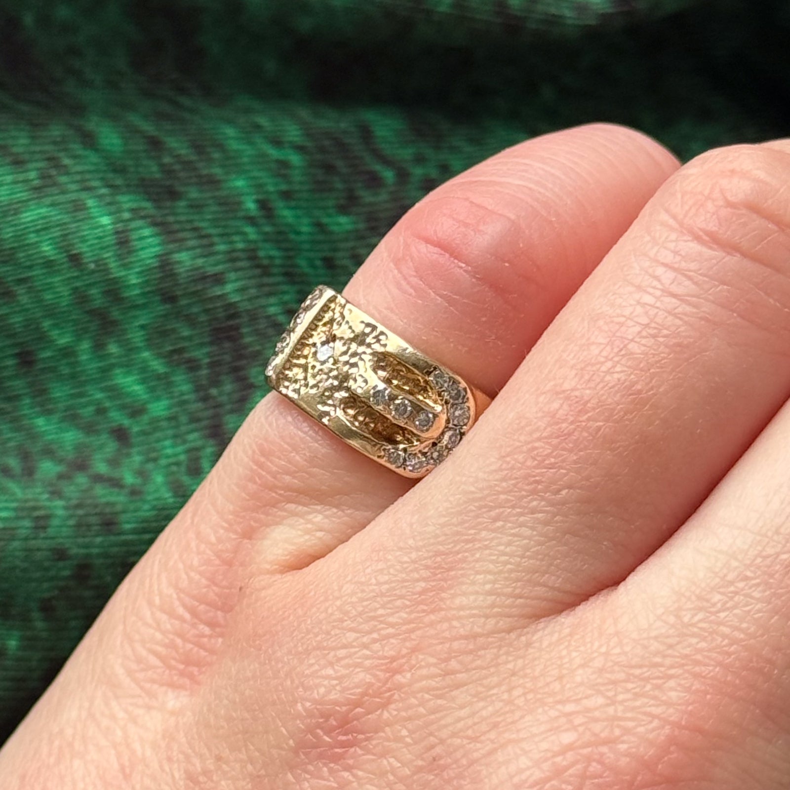 0.30ctw Diamond Buckle Ring for Women - Size 4.5 - Elegant Wedding Band, Anniversary Gift, Promise Ring - Perfect for Engagement, Valentine's Day & Special Occasions
