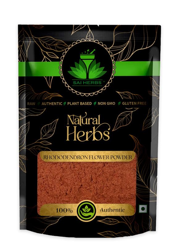 SAI HERBS Rhododendron Flower Tea Powder | Buransh Flower Powder | 500g | Skin Nourishment & Antioxidant Benefits | For Detox Tea, Smoothies & Skincare DIY