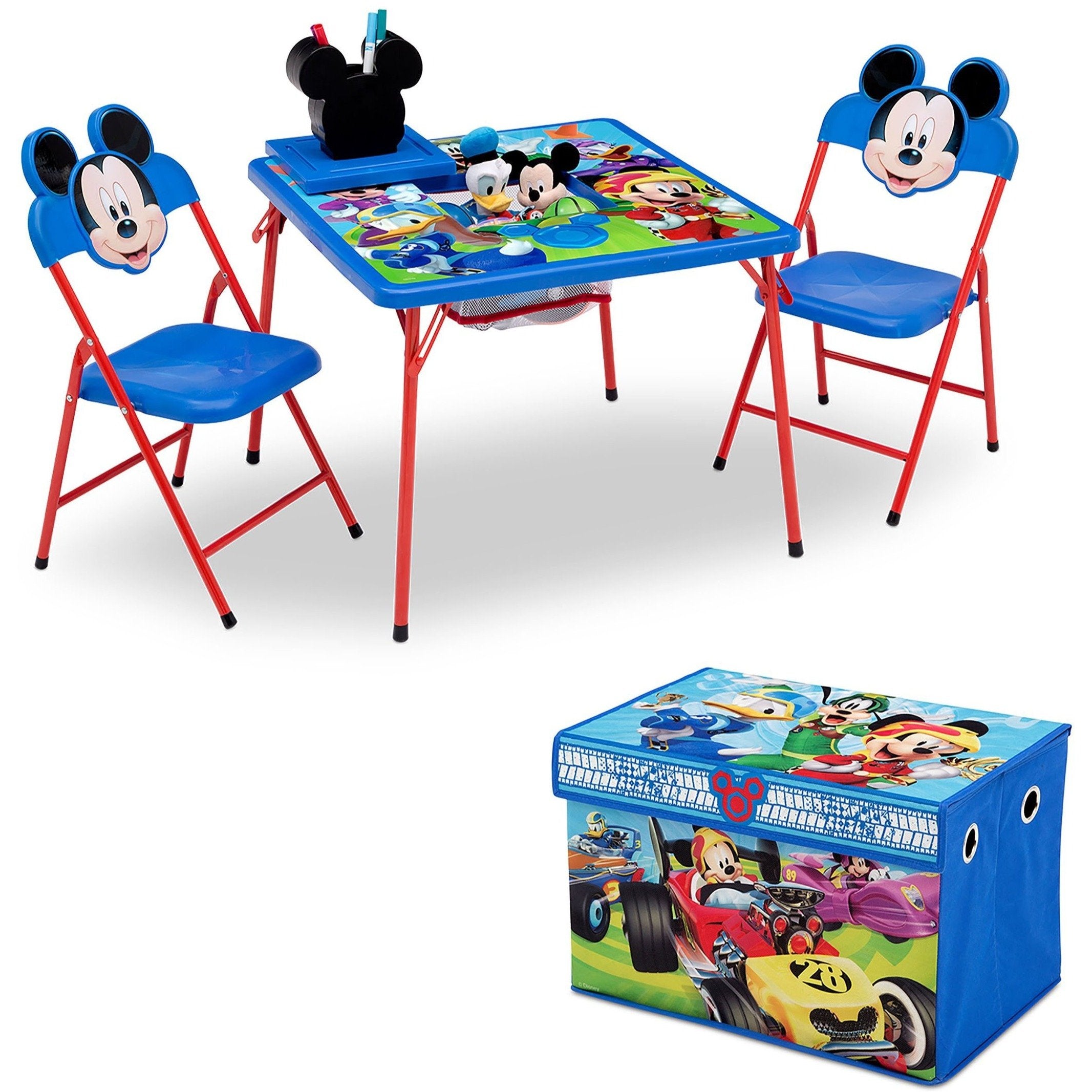 Mickey Mouse 4-Piece Kids Furniture Set - Table & Chairs for Toddlers - Playroom, Bedroom & Nursery Decor - Disney Themed Children's Furniture