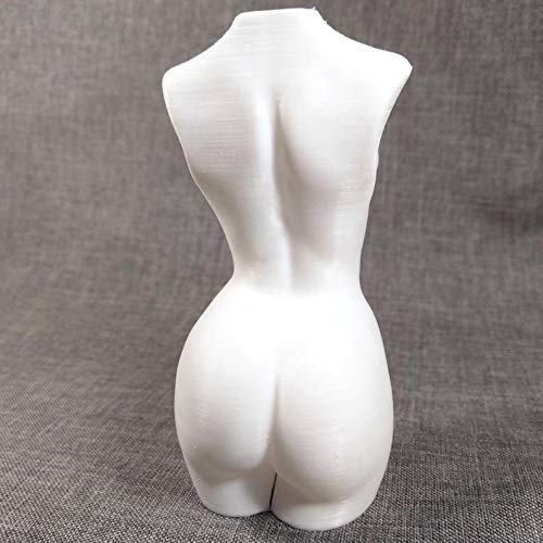 3D Printed White Female Torso Statue - Modern Home Decor, Art Studio Display, Photography Prop, and Contemporary Sculpture Collection