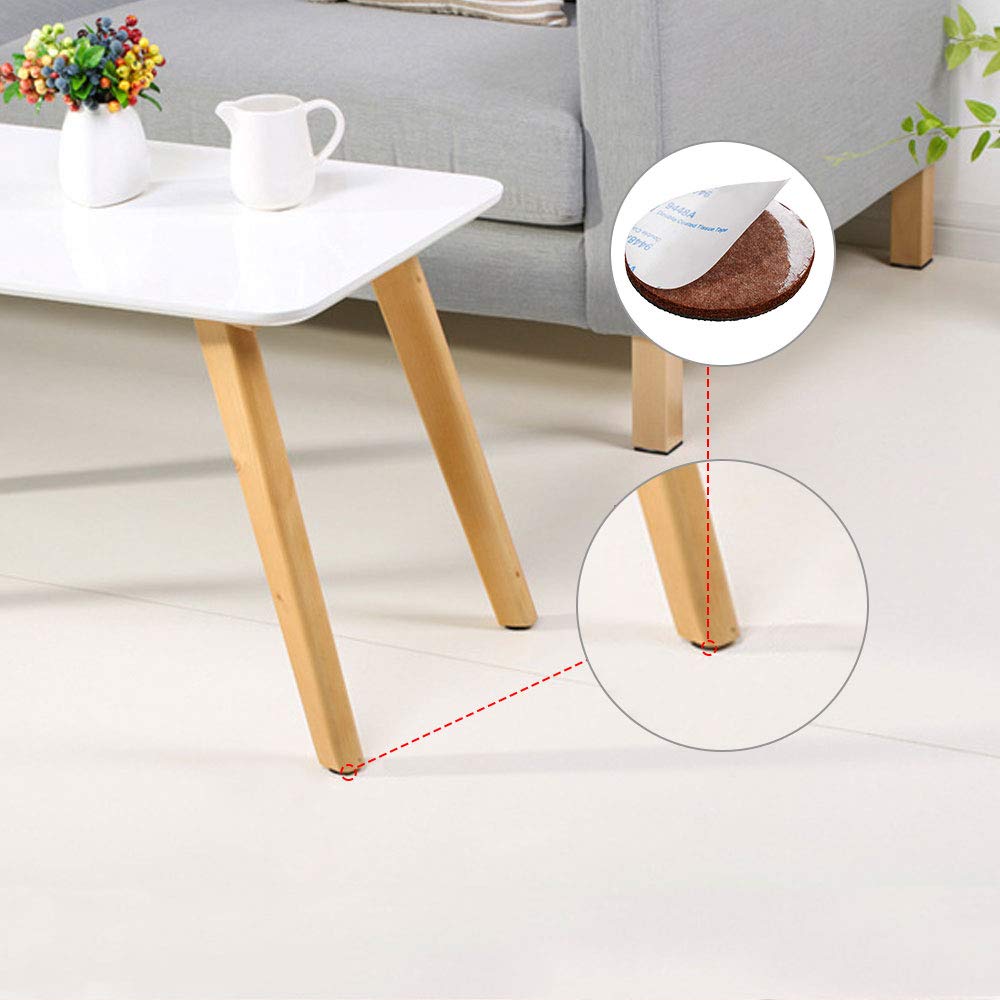8-Pack Black Anti-Slip Furniture Pads - 4 Inch Self-Adhesive Rubber Feet for Floor Protection | Non-Slip Furniture Grippers for Chairs, Tables, Sofas & Cabinets | Prevents Scratches & Noise on Hardwood, Tile & Laminate Floors