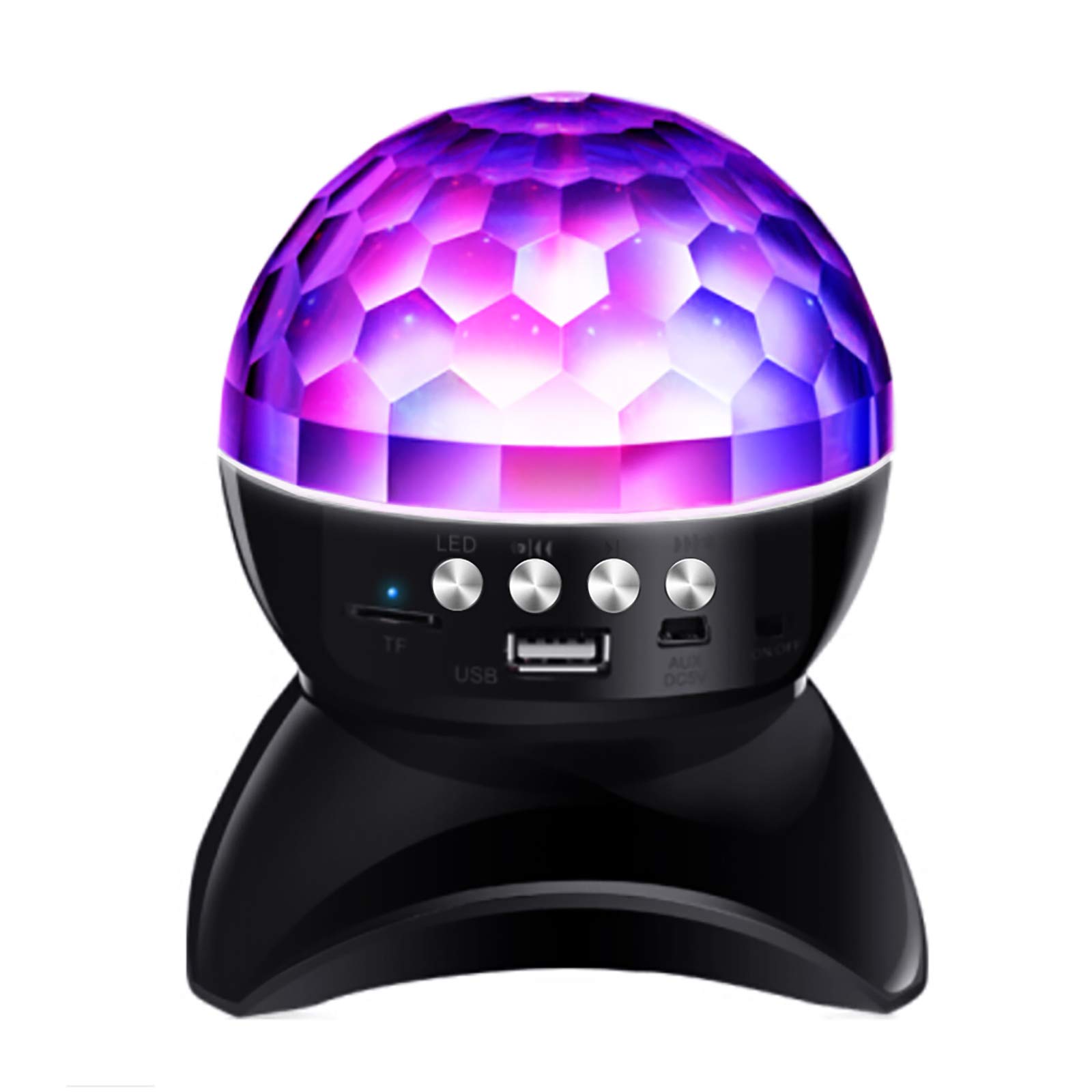 Portable Bluetooth Speaker with Colorful LED Lights - Wireless Rechargeable Speaker with 20W HD Sound, Supports Phone/PC/MicroSD/USB/AUX - Perfect for Pool Parties, Camping & Outdoor Adventures