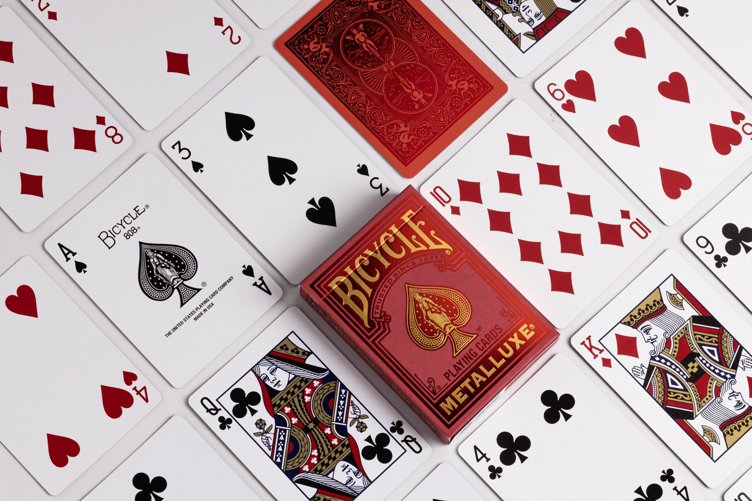 Premium Bicycle Metalluxe Playing Cards - Luxury Metallic Finish for Poker, Magic Tricks & Card Games - Perfect for Casino Nights, Gifts & Collectors