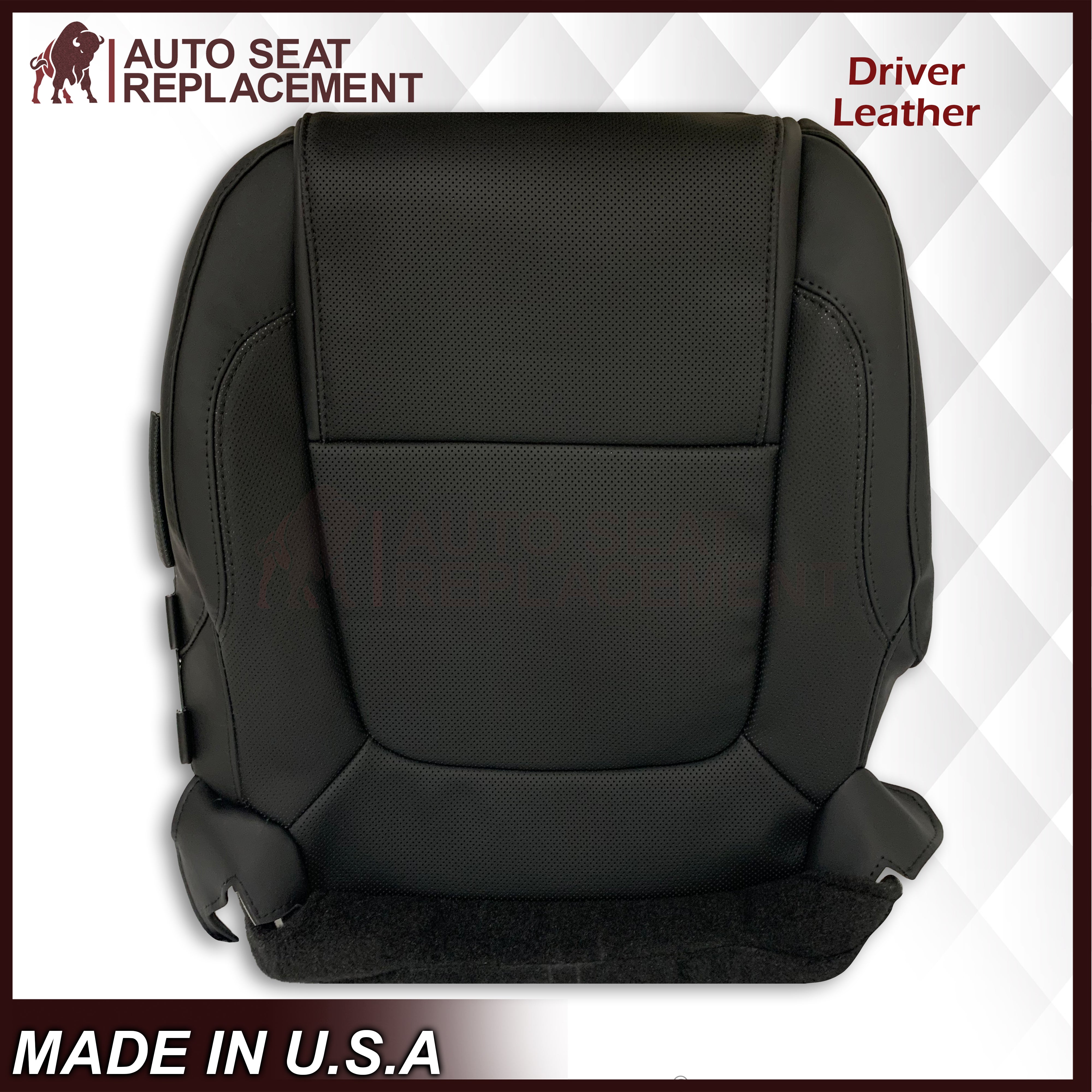 2011-2015 Ford Explorer Replacement Seat Covers - Perforated Leather or Vinyl Bottom in Black | Perfect for Car Interior Upgrade & Comfort Enhancement