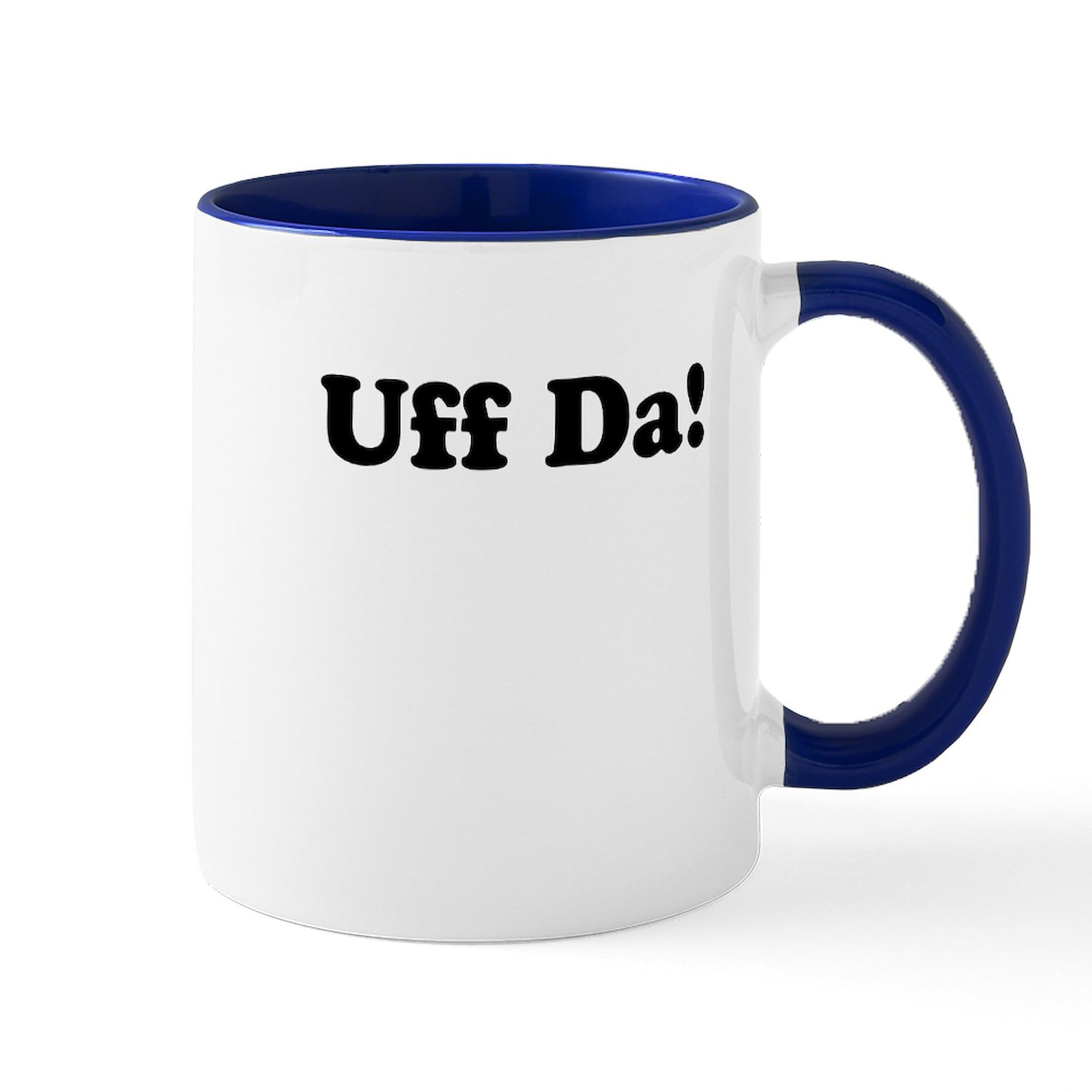 Uff Da! 11 oz (325 ml) Ceramic Coffee Mug - Funny Norwegian Saying Gift for Coffee Lovers - Perfect for Home, Office & Gifts