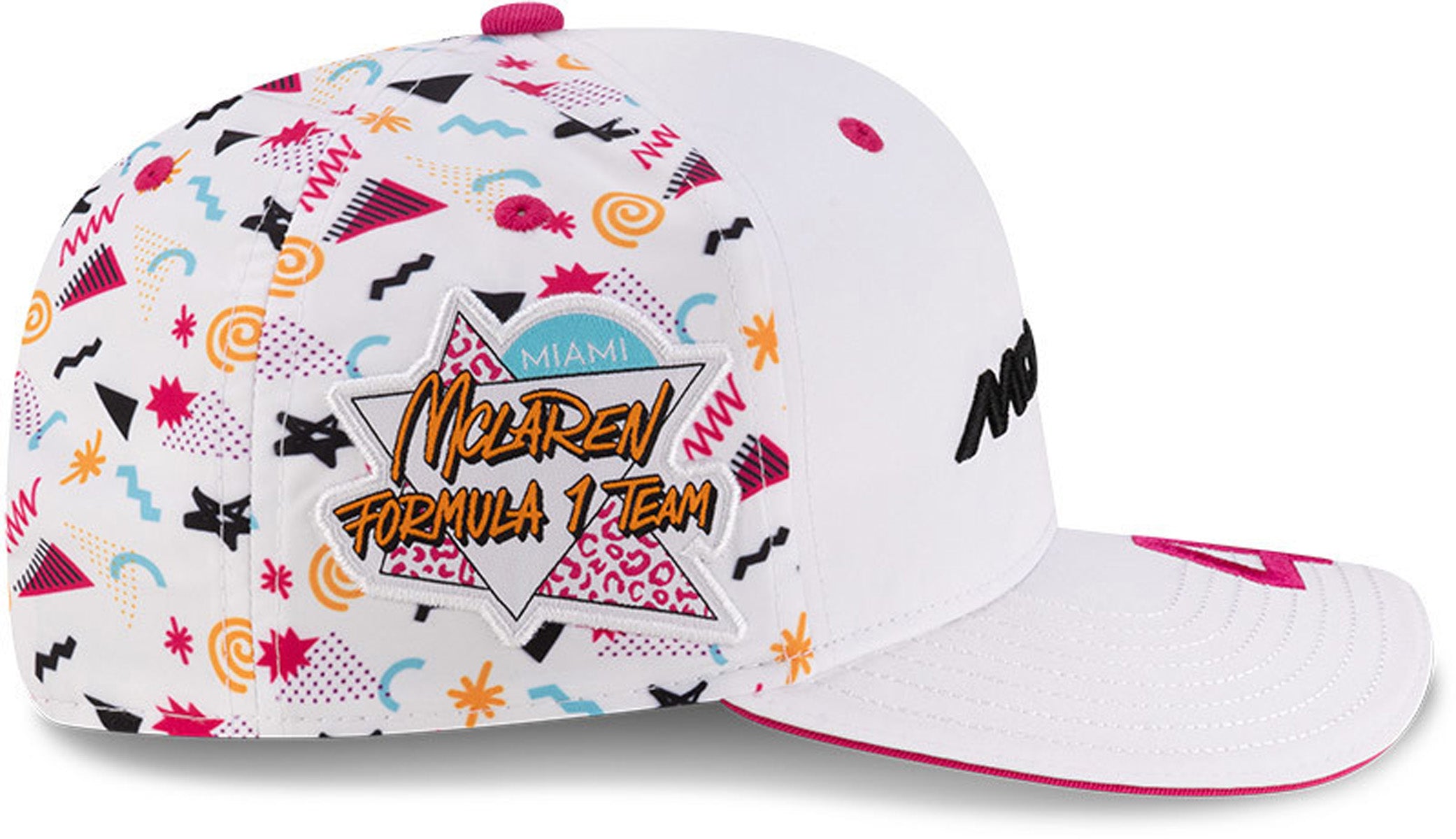 McLaren F1 New Era 9Seventy Lando Norris Miami GP Stretch Snapback Driver Cap - Official F1 Racing Hat for Men, Stylish Baseball Cap for Motorsport Fans - Perfect for Grand Prix Events, Car Racing & Streetwear Fashion