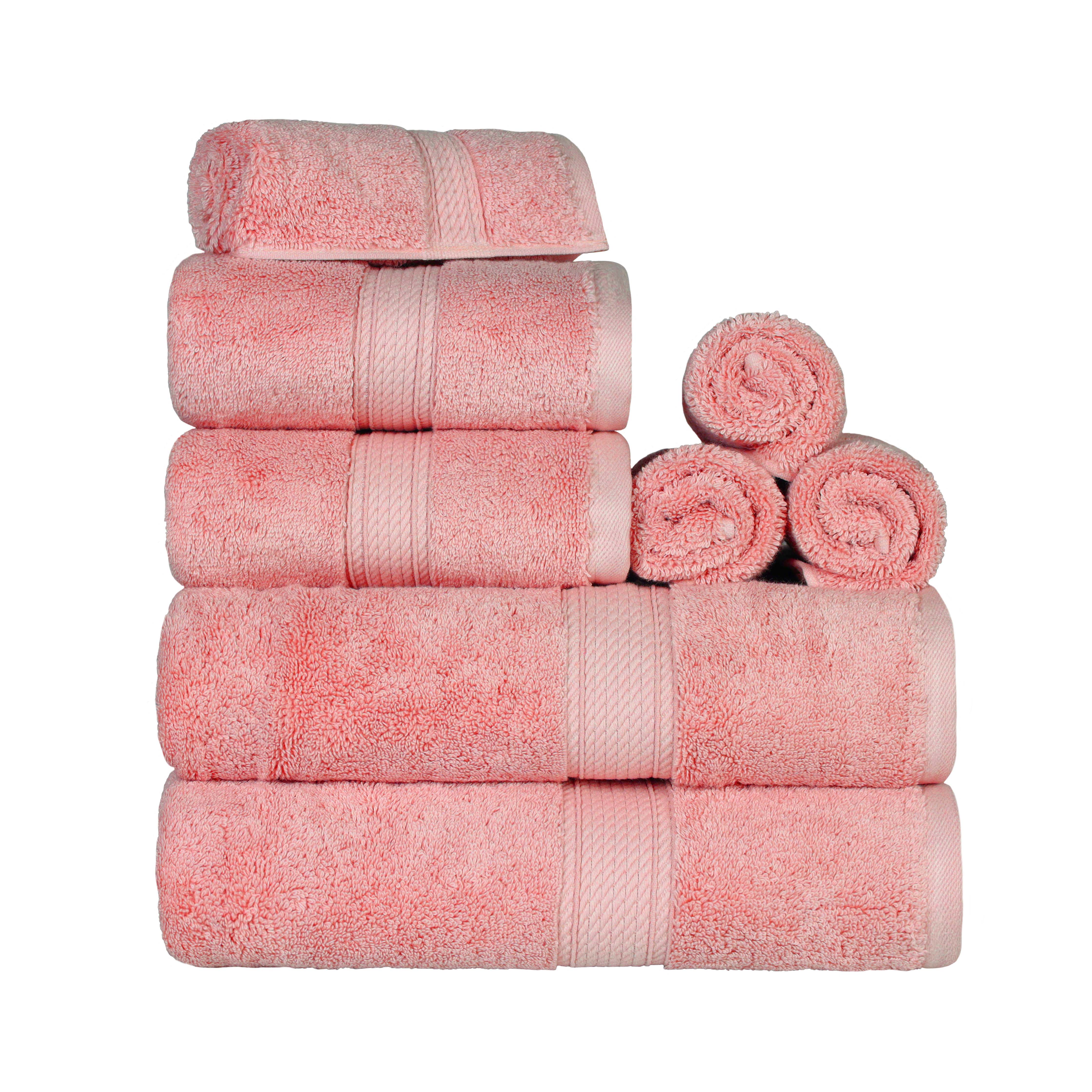 Premium 8-Piece Egyptian Cotton Towel Set - Ultra Soft, Heavyweight & Plush for Bath, Spa & Luxury Home Decor