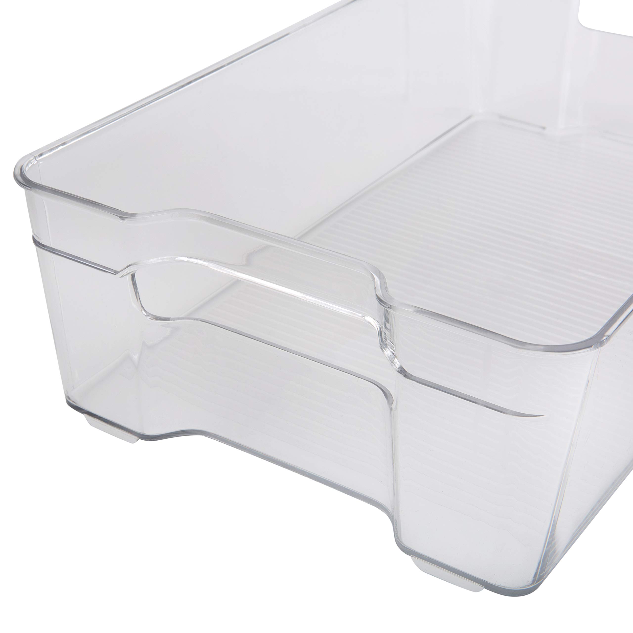 Extra Large Clear Refrigerator Shelf Organizer for Kitchen - Fridge, Freezer, Pantry, Cabinet & Countertop Storage with Handles | Perfect for Organizing Food, Drinks & Kitchen Supplies