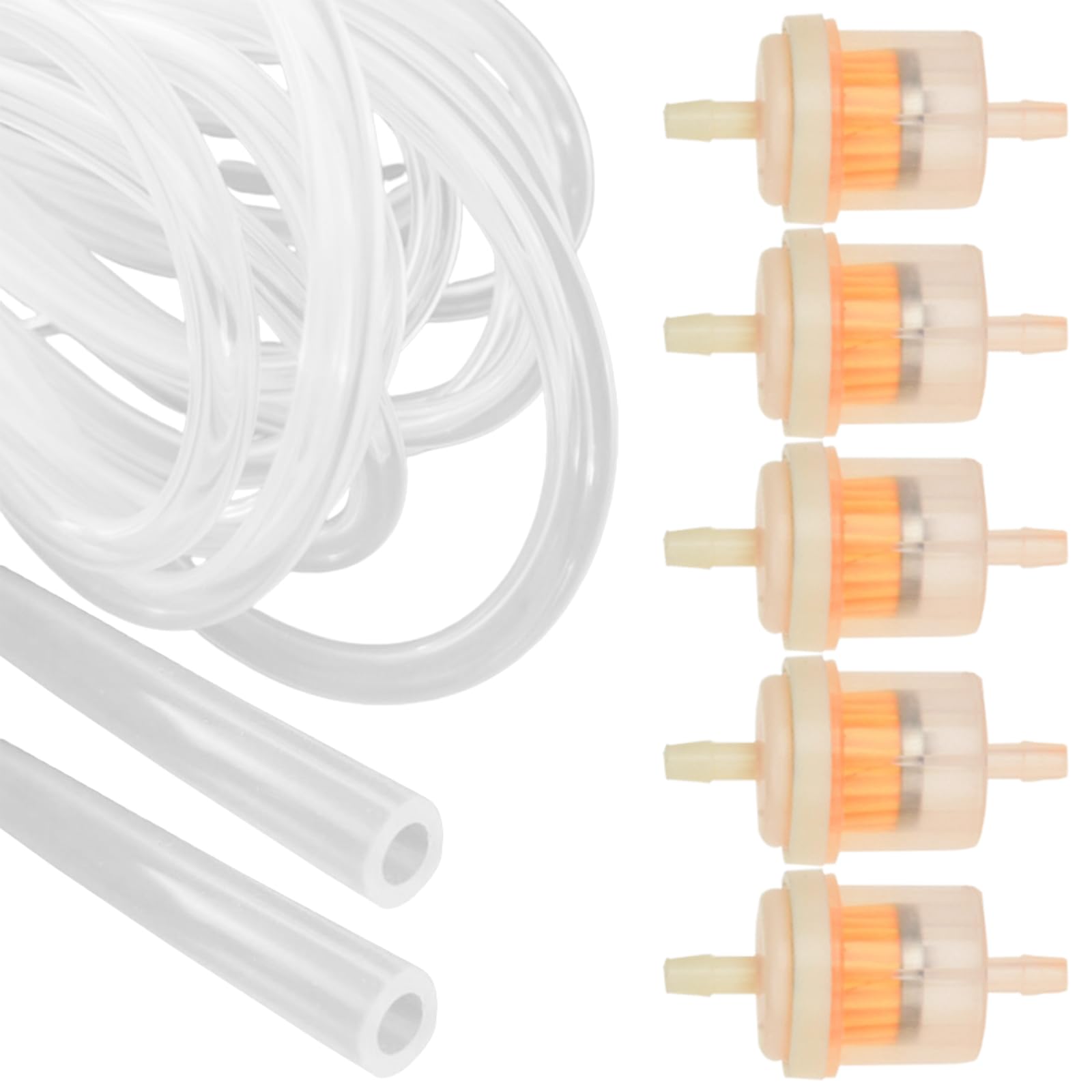 5-Pack Vacuum Microdermabrasion Replacement Filters - Silicone & Plastic Tube Set for Skin Care Machine Spare Parts | Compatible with Most Microdermabrasion Devices for Home & Professional Use