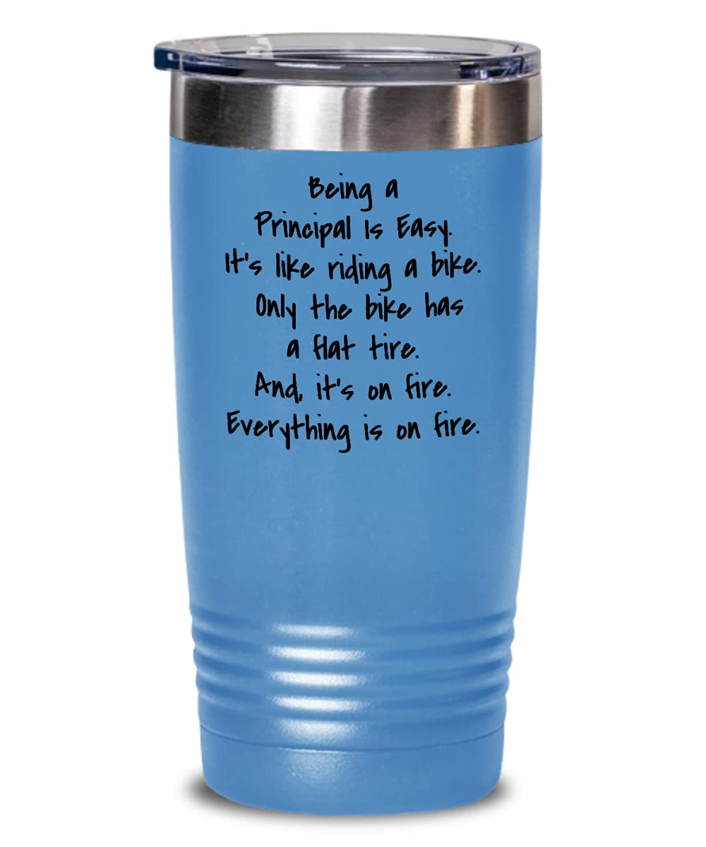 Principal Tumbler Mug 20oz - Humorous Appreciation Gift for School Principal & Teachers - Perfect for Retirement & Staff Appreciation Week