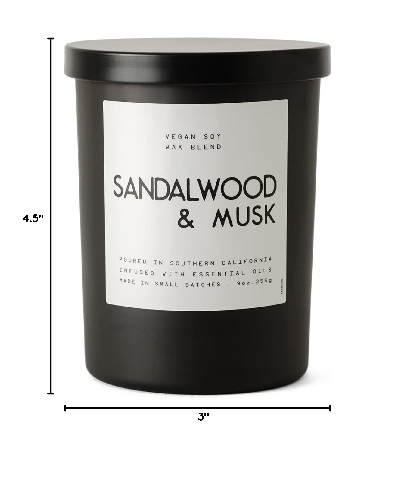 Leoben Co | Masculine Scented Candles for Men | Small Batch Soy Wax with Natural Essential Oils | 40-Hour Burn Time | Vegan Sandalwood & Musk Fragrance | Perfect for Home Office, Meditation & Romantic Ambiance