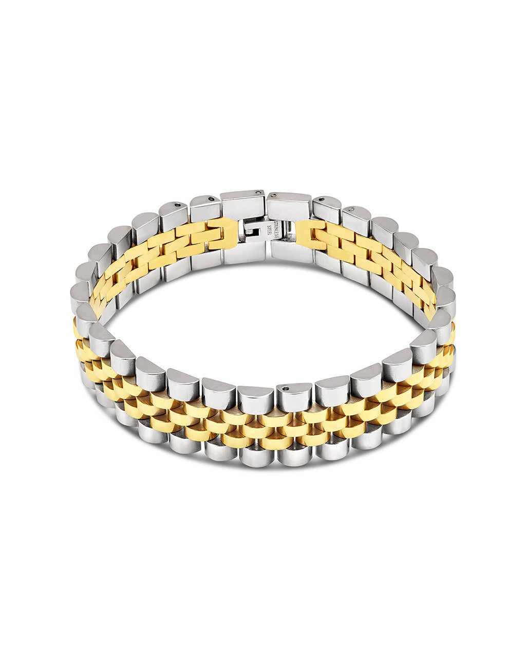 Stylish Men's Watch Band Chain Bracelet - Durable Stainless Steel Adjustable Wristband for Casual & Formal Wear - Perfect for Business, Parties & Everyday Fashion Accessories