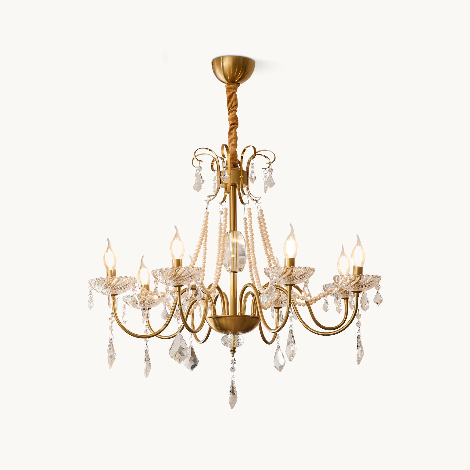 Arcadia Crystal Chandelier - Elegant Modern Ceiling Light Fixture for Dining Room, Living Room & Bedroom Decor | Perfect for Home, Wedding & Luxury Interior Design