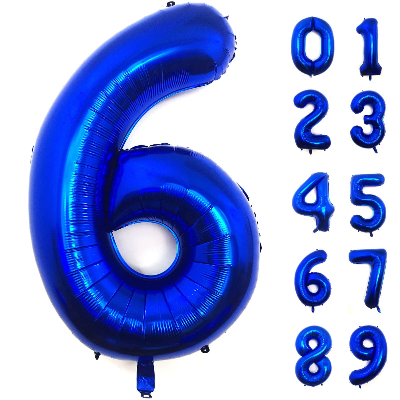 Lovoir 40 Inch Navy Blue Number 6 Balloon - Large Jumbo Mylar Foil Helium Balloons for Birthday Parties, Graduations, Anniversaries & Baby Showers - Perfect for Photo Backdrops, Ceiling Decorations & Celebration Displays
