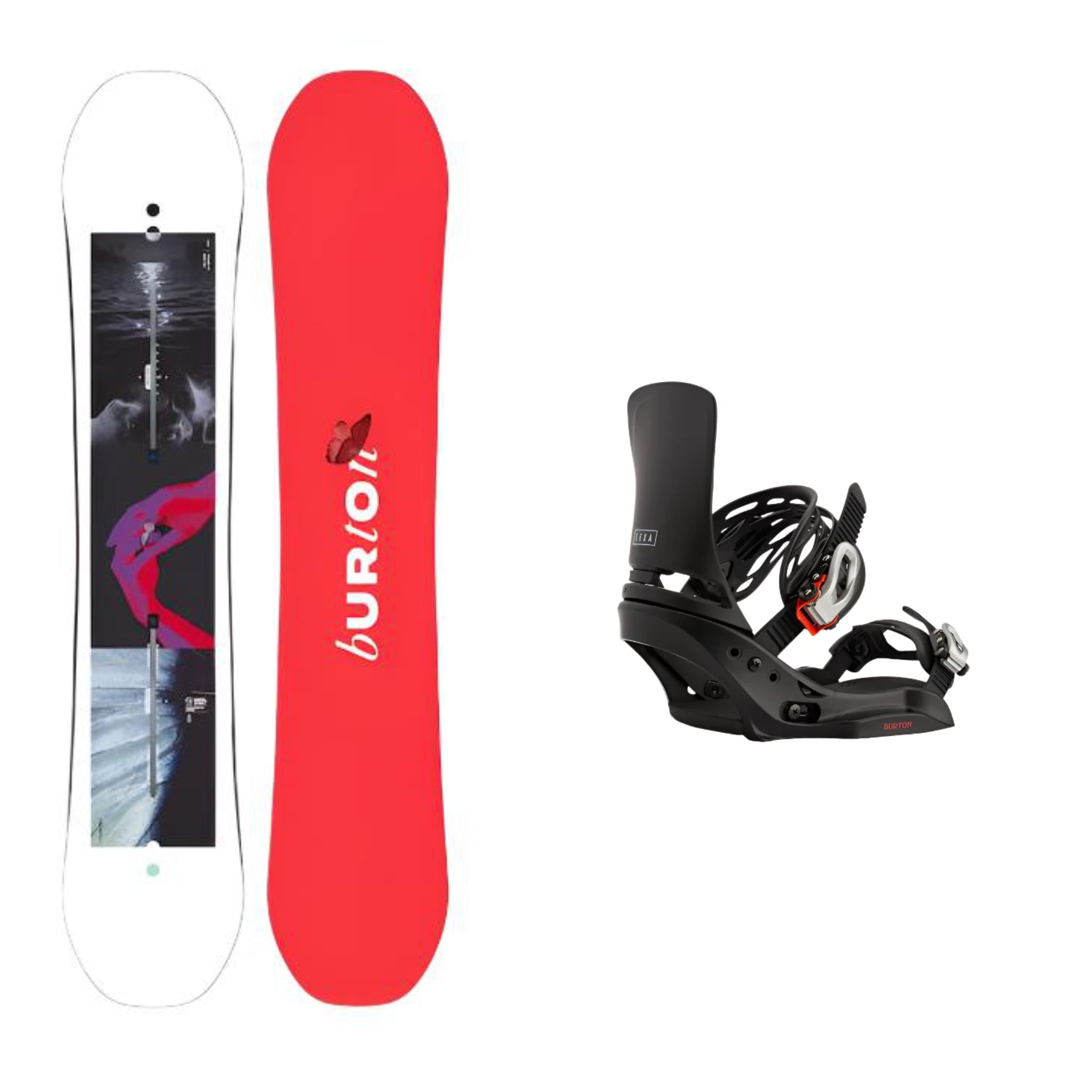 Burton Talent Scout Snowboard with Burton Lexa EST Bindings 2025 - Perfect for All-Mountain Riding & Freestyle Snowboarding