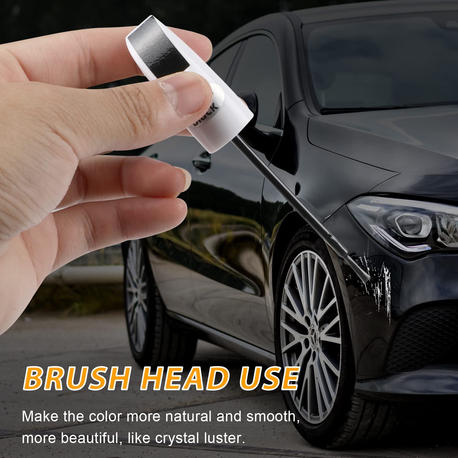 Car Touch Up Paint Pen - Scratch Repair Kit for Automotive Paint (Black) | Easy DIY Car Scratch Remover for Cars, Trucks & SUVs - Perfect for Small Scratches & Chips