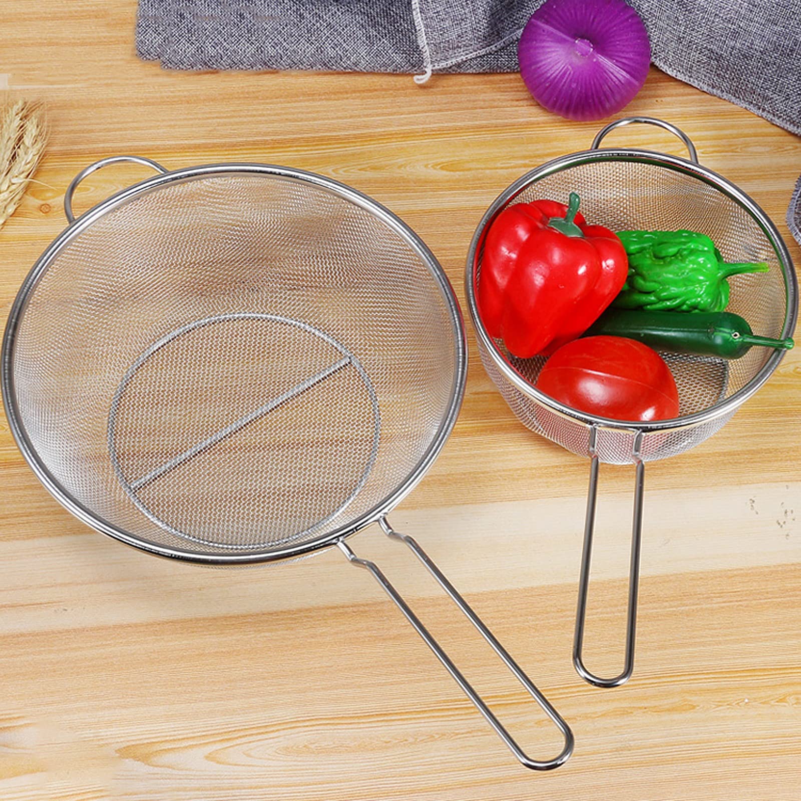 Stainless Steel French Fries Basket & Tortilla Fry Basket - Round & Square Deep Fry Basket for Home, Hotel, Restaurant - Perfect for Frying Chips, Onion Rings, Chicken Wings & More