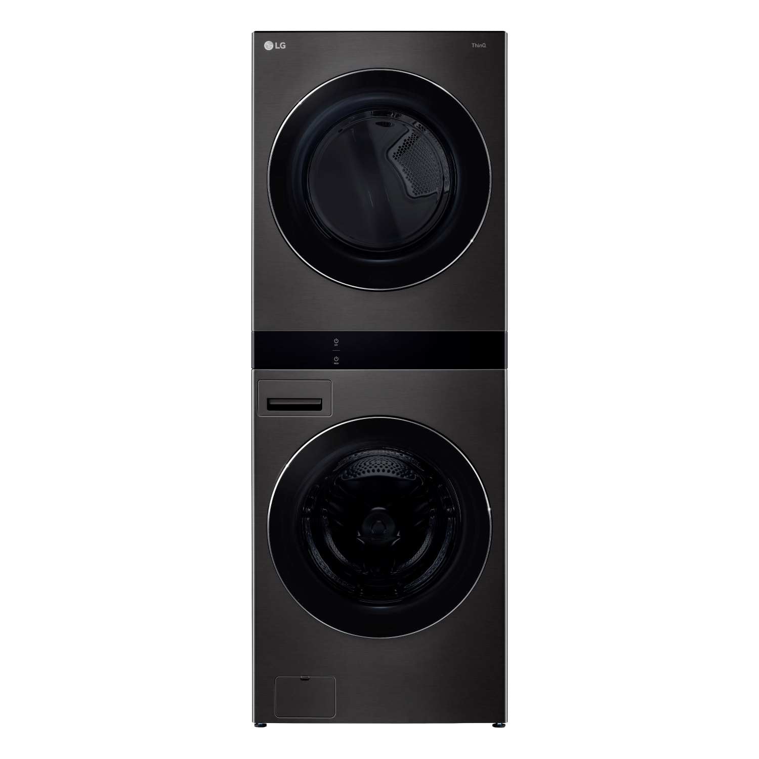 LG WKEX300HBA Black Front Load Washer and Dryer Combo - 5.8 cu.ft Washer & 7.4 cu.ft Dryer with Center Control® - Perfect for Laundry Rooms, Apartments, and Small Spaces