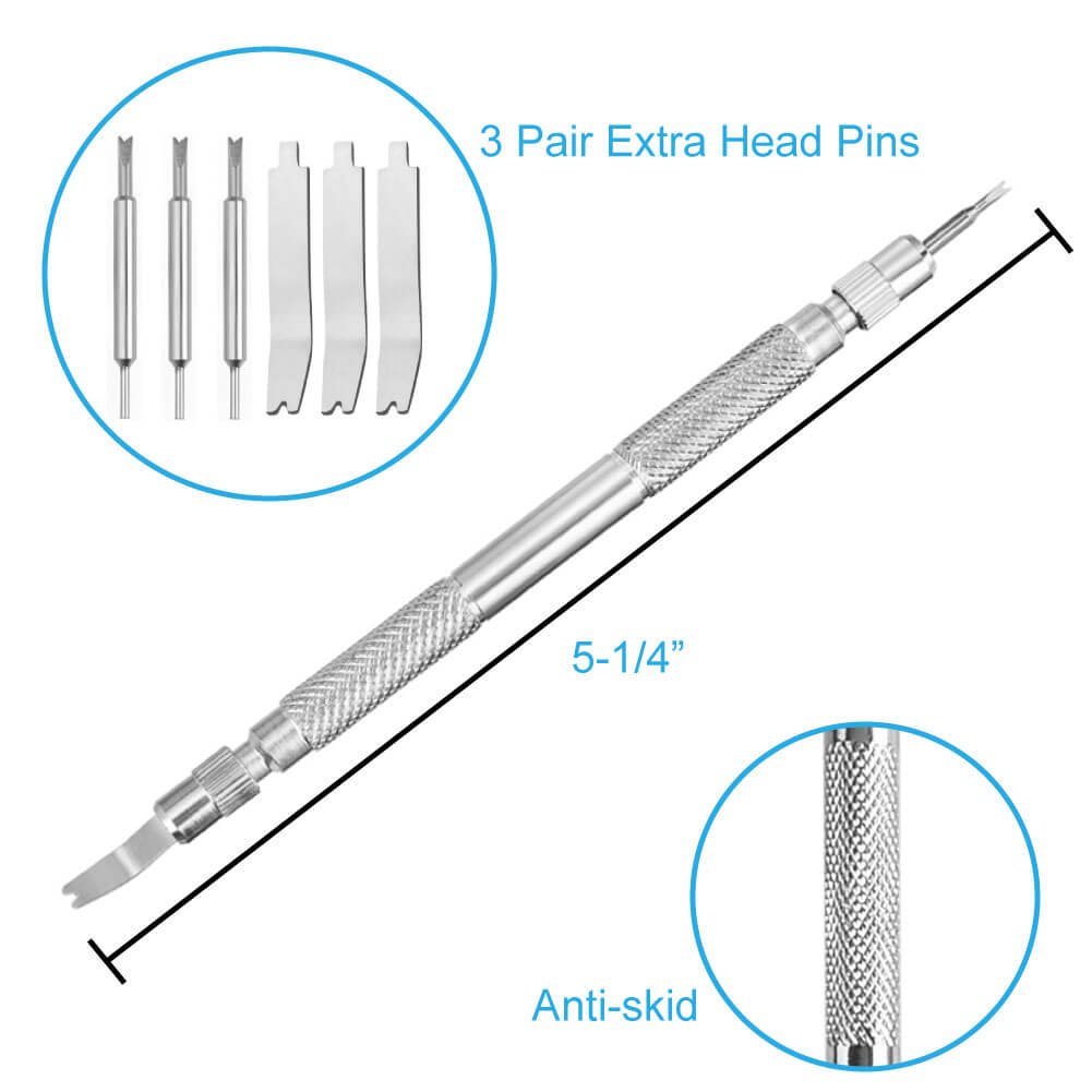 Anezus Watch Link Remover Tool Kit with Spring Bar Tool & 360 Watch Strap Pins - Professional Watch Band Removal & Repair Kit for Rolex, Seiko, Citizen - Perfect for Watch Enthusiasts & Jewelers