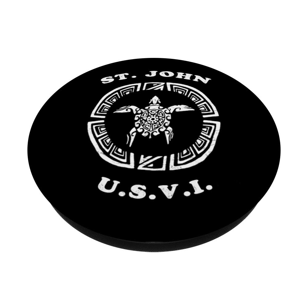 Vintage Tribal Turtle PopGrip - Swappable Phone Grip for Phones & Tablets - St. John U.S.V.I. Inspired Design - Perfect for Travel, Daily Use, and Gift Giving