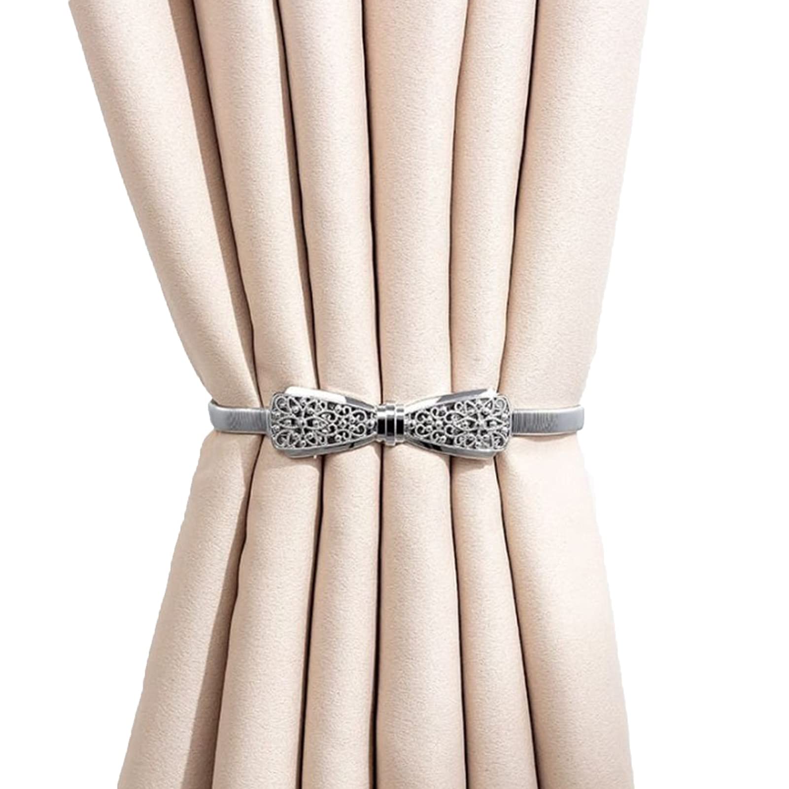 IKAXIYO Eco-Friendly Metal Curtain Holdback Holder - Fadeless Decorative Bandage for Dorm, Bedroom & Living Room - Simple & Stylish Window Decor Accessory for Home, Office or Wedding Decorations