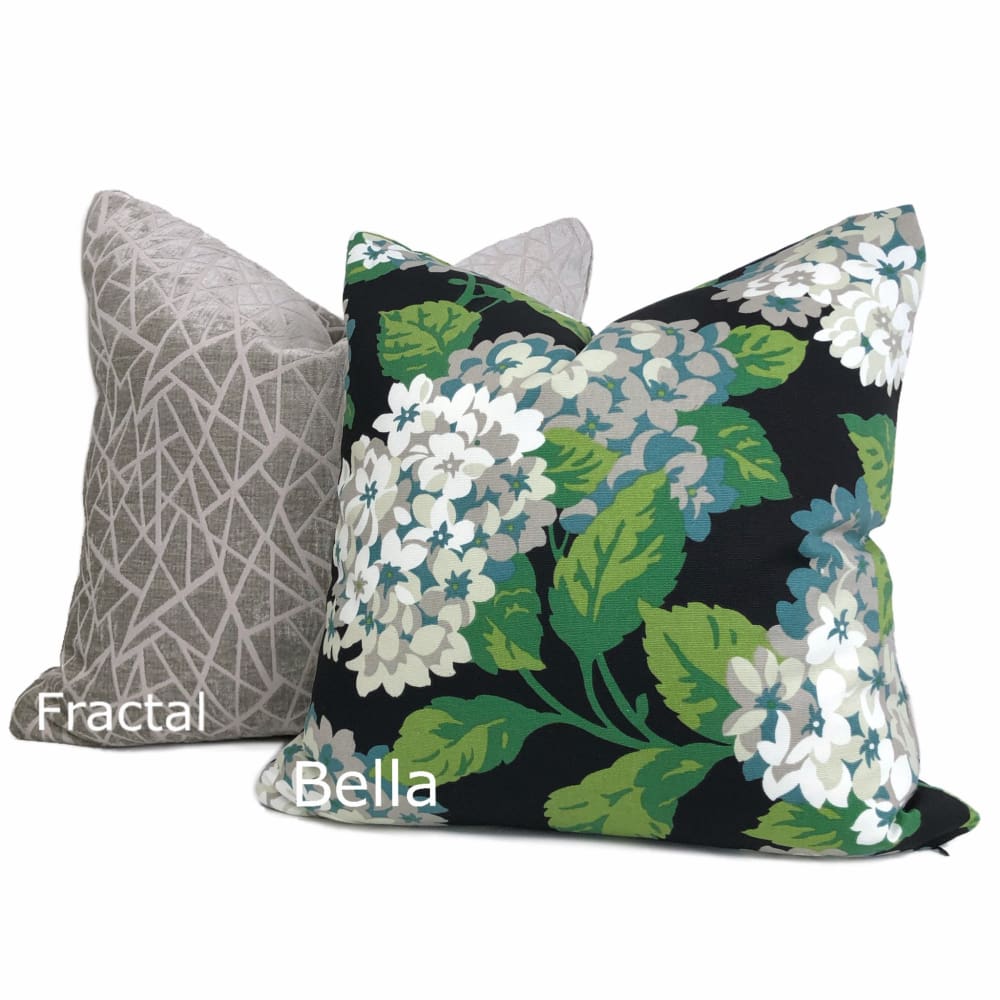 Modern Geometric Chenille Pillow Cover - Fractal Gray Stone Design - Soft Decorative Throw Pillow Case for Living Room, Bedroom & Sofa