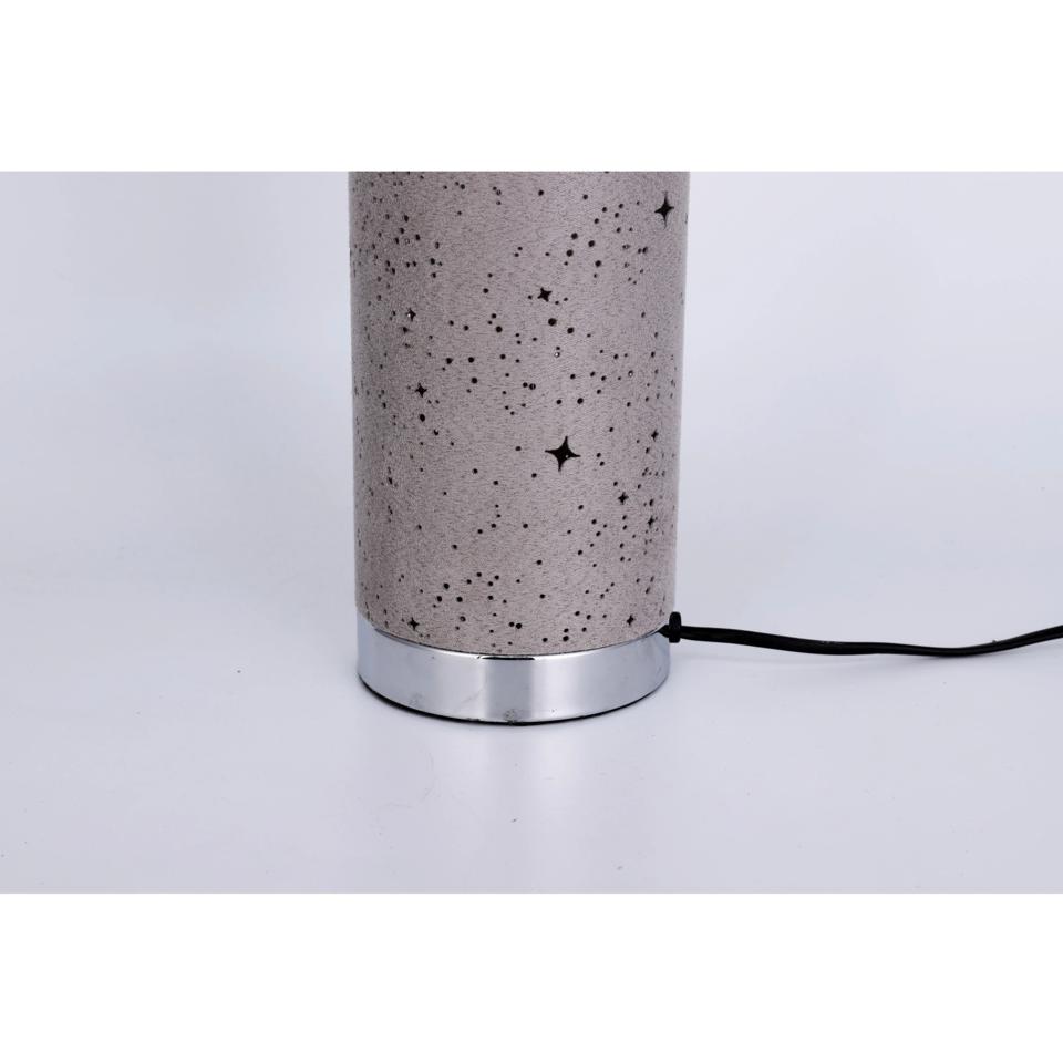 Alice Touch Lamp Grey - Modern Nightstand Lamp with 3 Brightness Levels, USB Charging Port - Perfect for Bedroom, Living Room, Office & Nursery