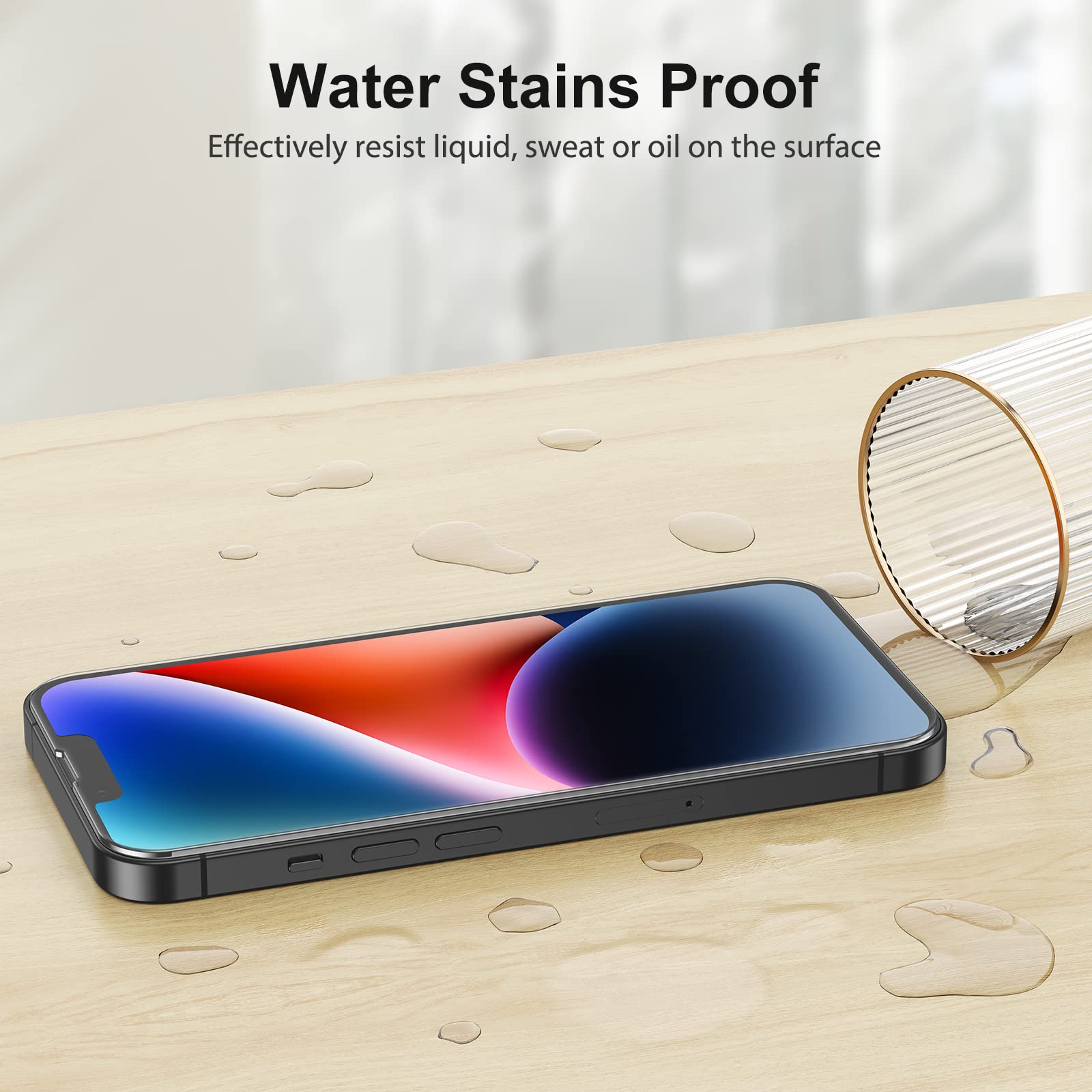 SPARIN 3 Pack Tempered Glass Screen Protector for iPhone 14/13/13 Pro 6.1 Inch - Case Friendly, Anti-Scratch, Bubble-Free - Perfect for Daily Use, Travel & Work Protection