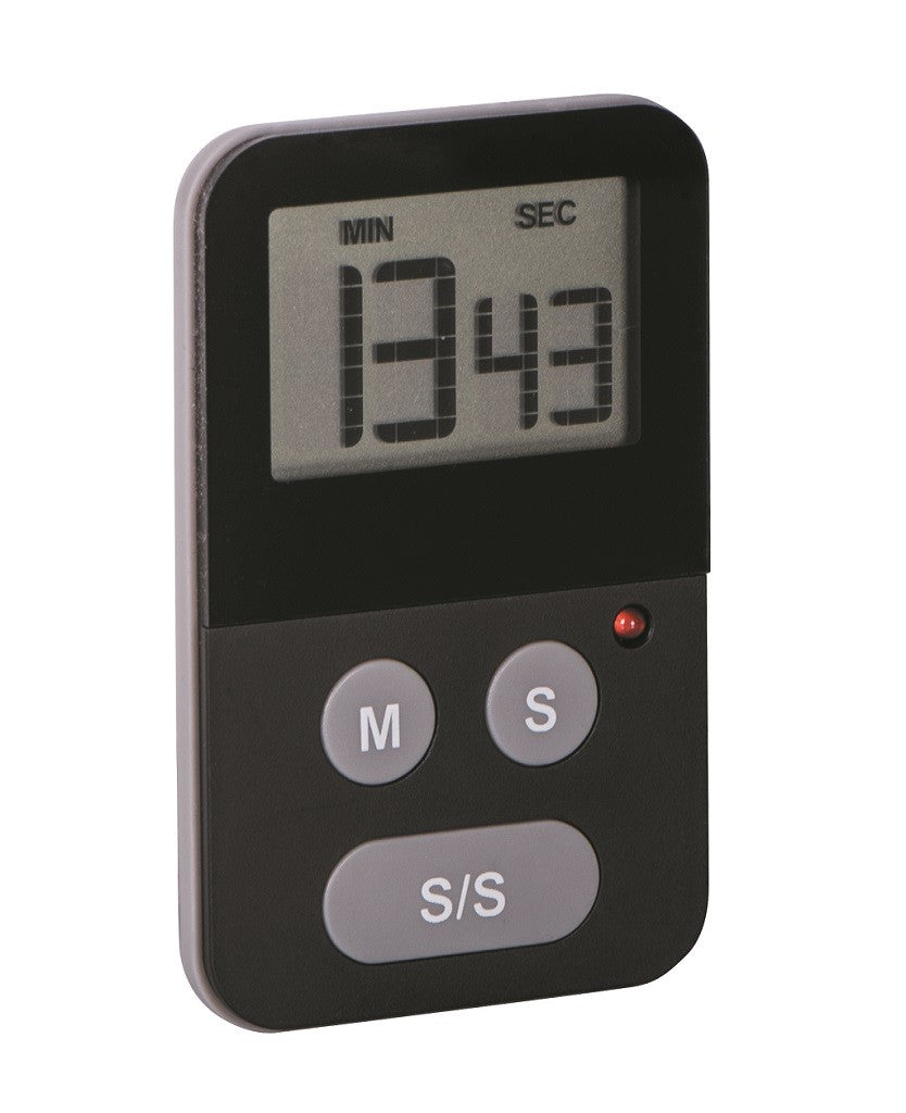 Avanti Digital Slim Timer with Light - Black | Countdown & Stopwatch Function | Perfect for Kitchen, Gym & Study Sessions