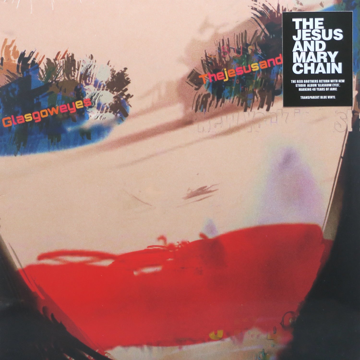 JESUS AND MARY CHAIN 'Glasgow Eyes' Limited Edition Blue Vinyl LP Record - Perfect for Music Collectors & Vinyl Enthusiasts