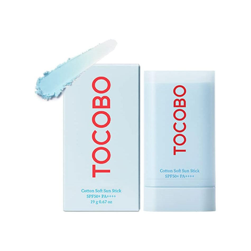 TOCOBO Cotton Soft Sun Stick SPF 50+ PA++++ 19g + Bio Watery Sun Cream SPF50+ PA++++ 50ml | Korean Sunscreen Set for Face & Body | Daily UV Protection for Outdoor Activities, Beach & Travel