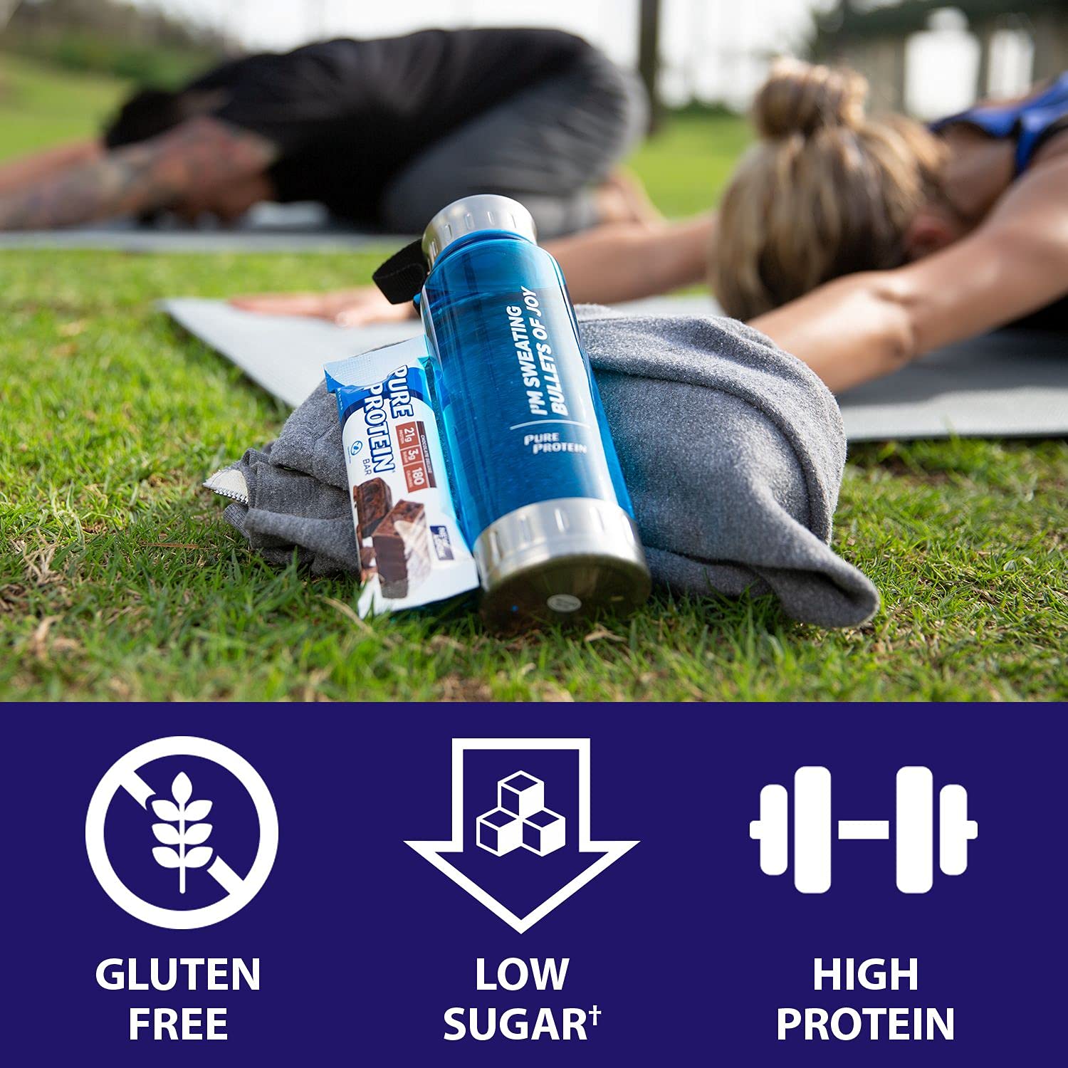 Pure Protein Bars - High Protein Nutritious Snacks for Energy & Muscle Recovery, Cookies & Cream Flavor, 6 Count (Pack of 3) - Perfect for Gym Workouts, Hiking & Healthy On-the-Go Snacking