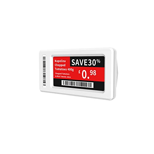 YAL213 YalaTech ESL 2.13 Inch Lite Series Electronic Shelf Label - Wireless Digital Price Tag with Bluetooth & NFC for Retail Stores, Supermarkets & Warehouses