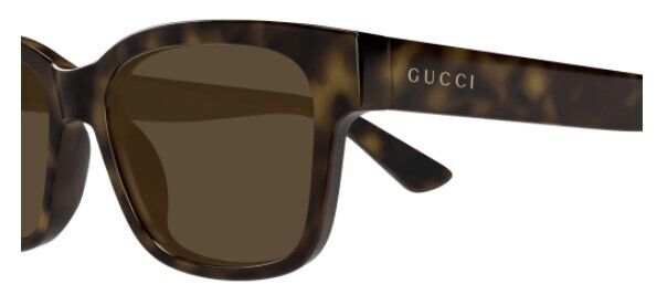 Gucci GG1716S 002 Havana/Brown Men's Rectangle Sunglasses | Polarized UV Protection | Classic Luxury Aviator Style for Driving, Travel & Outdoor Activities