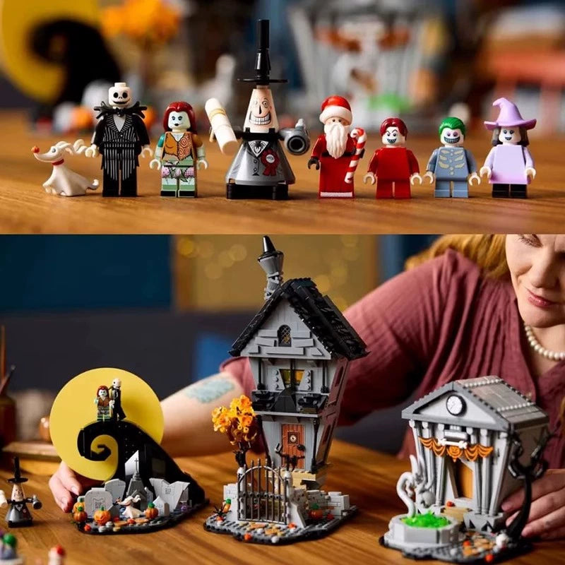 2193-Piece Tim Burton's The Nightmare Before Christmas Building Set - Collectible Model Kit for Fans & Decor | Perfect for Halloween, Christmas Displays & Movie-Themed Collections