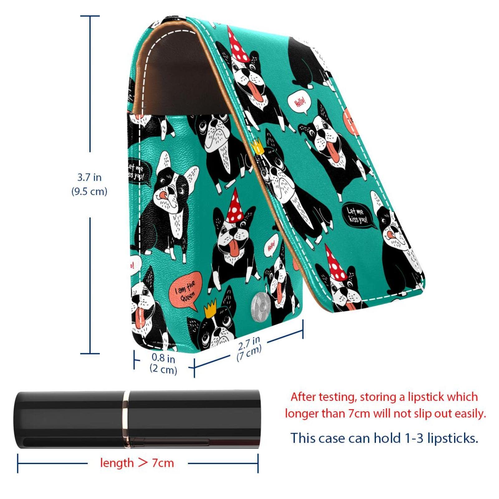 Personalized Lipstick Holder Case - Cute Puppy Dog Emoticon Makeup Bag, Portable Cosmetic Pouch & Organizer for Women | Perfect for Travel, Daily Use & Gift Giving
