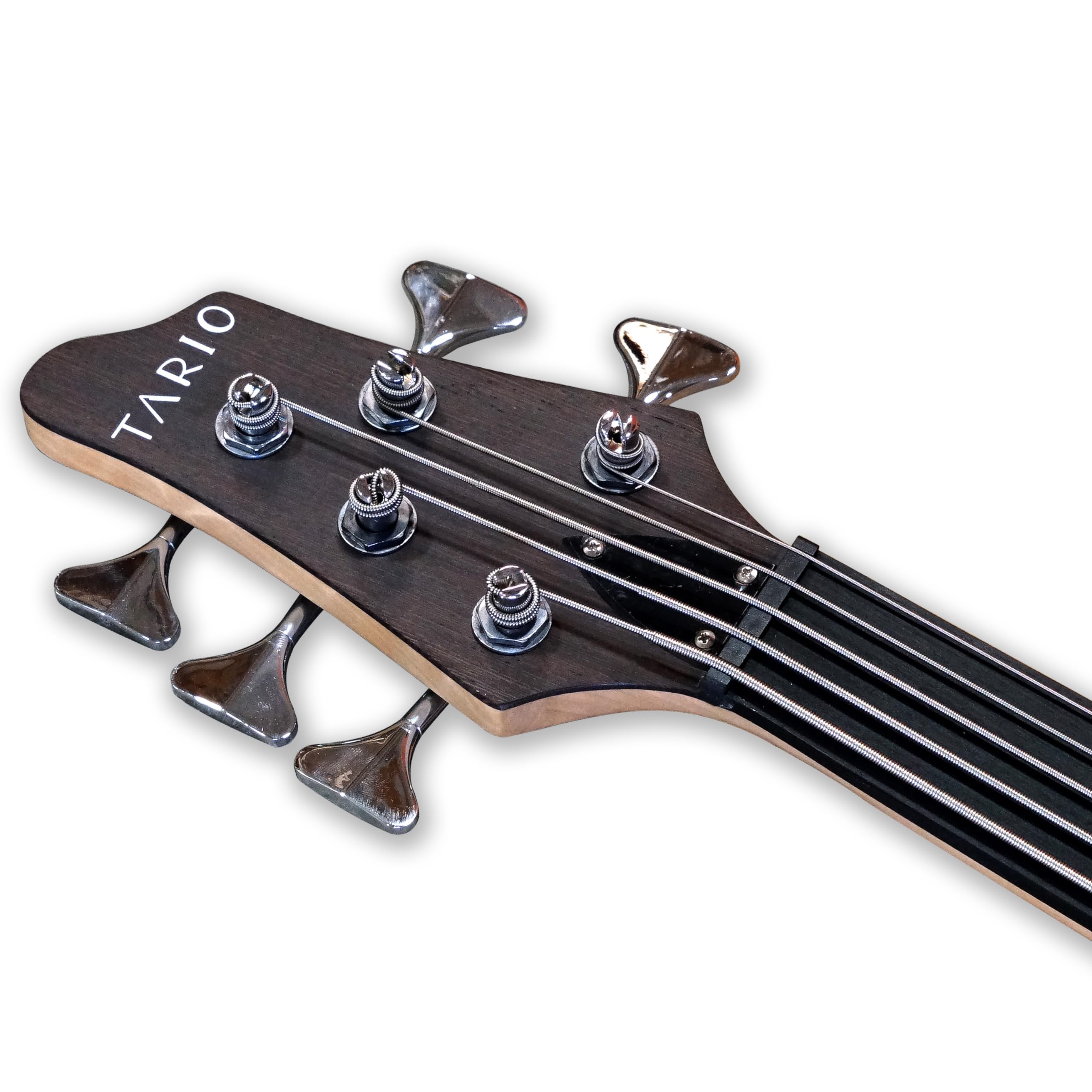 TARIO Fretless 5-String Electric Bass Guitar - Premium Millettia Laurentii Top, Okoume Body & Composite Ebony Fingerboard | Professional Jazz, Blues & Studio Recording Instrument