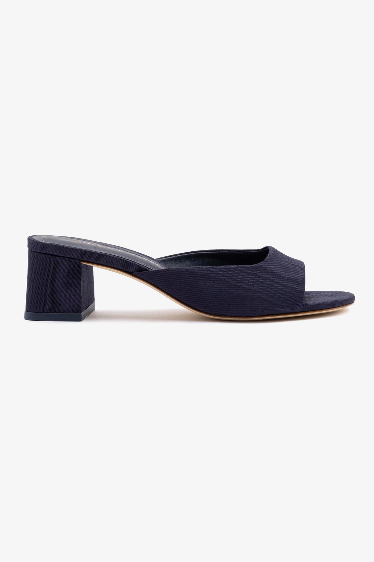 Chloe Gosselin by Larroudé Anah Mule - Navy Fabric Women's Fashion Shoes for Casual Wear & Office Outfits