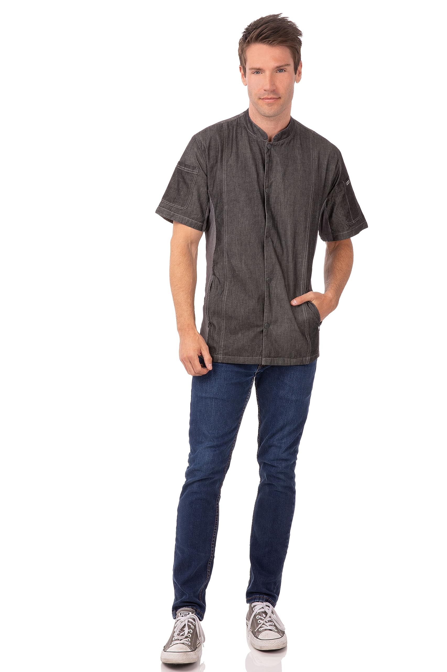 Chef Works Men's Tribeca Executive Chef Coat - Professional Kitchen Uniform for Cooking, Baking & Culinary Arts - Ideal for Chefs, Bakers & Culinary Students