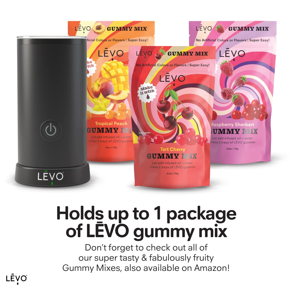 LĒVO Gummy Candy Maker Machine - Hands-Free Infused Edible Mixer for DIY Herb Gummies - Make Potent THC & CBD Gummy Candies at Home - Perfect for Homemade Edibles, Parties & Gift Giving