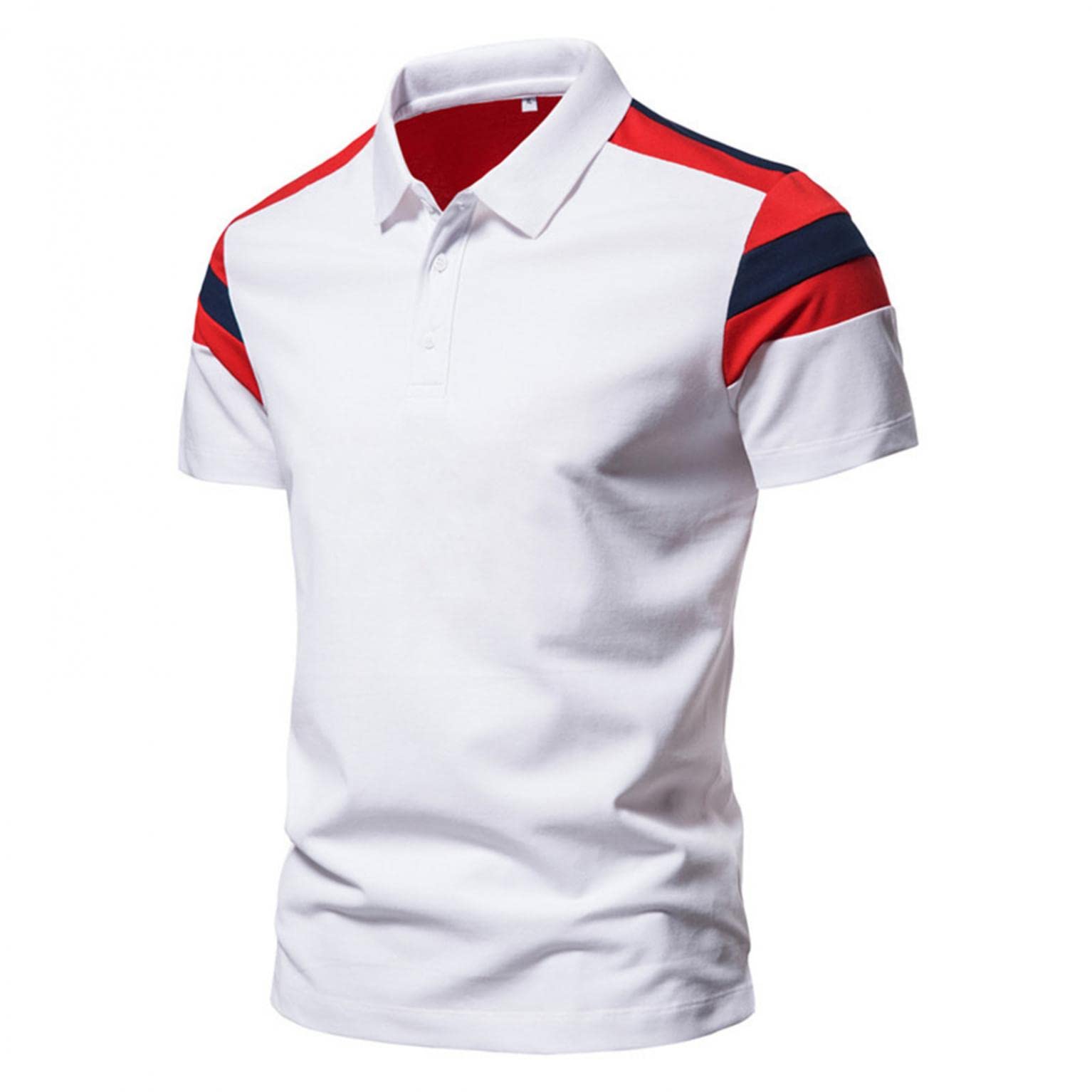 Men's Golf Polo Shirt - Short Sleeve Stitched Zipper Collar Performance Shirt for Workout, Tennis & Casual Wear | Moisture-Wicking & Breathable Fabric
