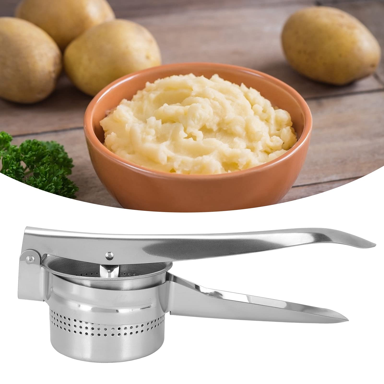 Premium Stainless Steel Lemon Squeezer - Manual Juicer for Citrus Fruits, Limes & Oranges | Portable Kitchen Tool for Juicing, Mashing Potatoes & Pumpkins | Ideal for Home Cooking, Bartending & Healthy Drinks