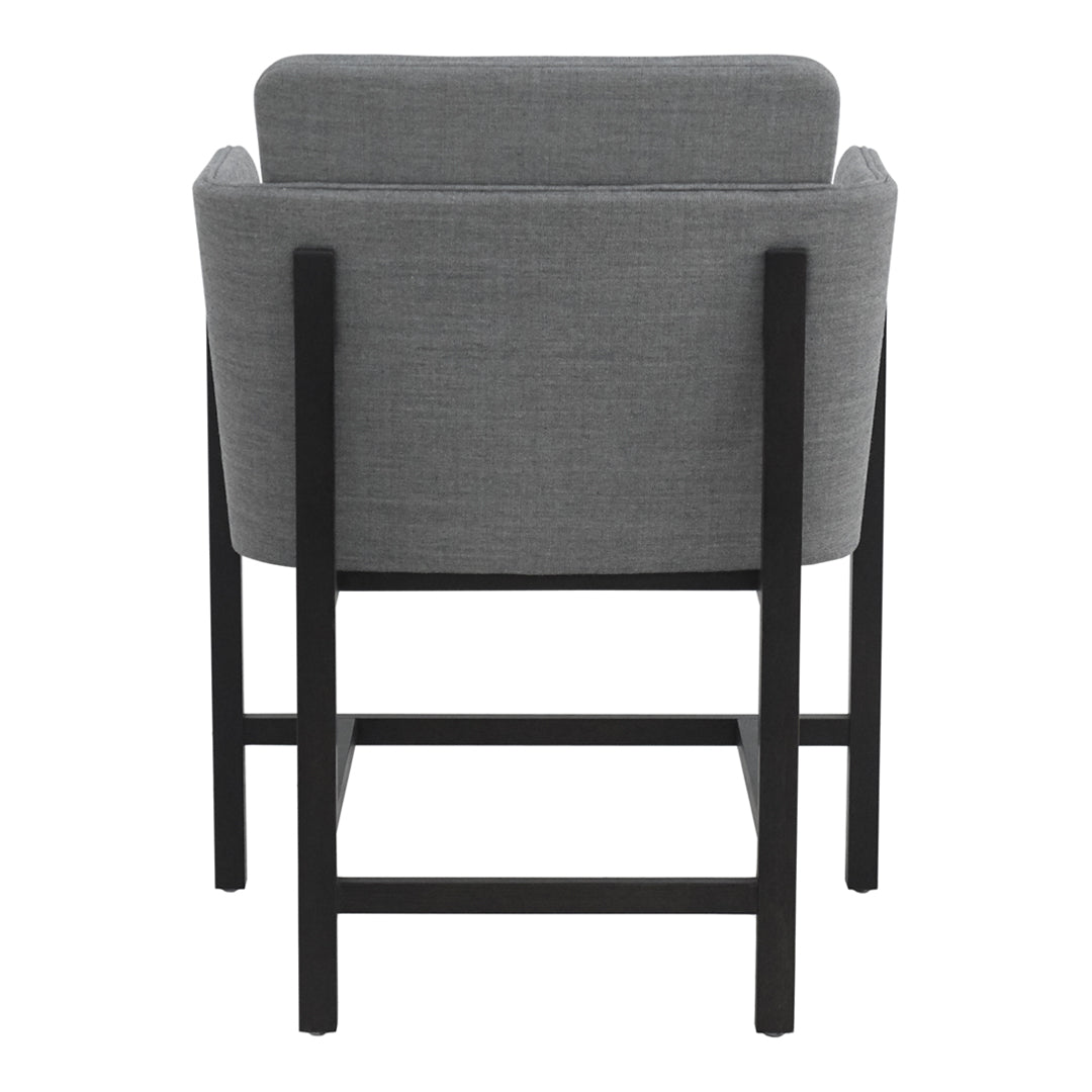 Aya Modern Dining Armchair - Upholstered Fabric Seat, Sturdy Wooden Legs, Comfortable Kitchen & Dining Room Chair for Home, Restaurant, and Cafe Use