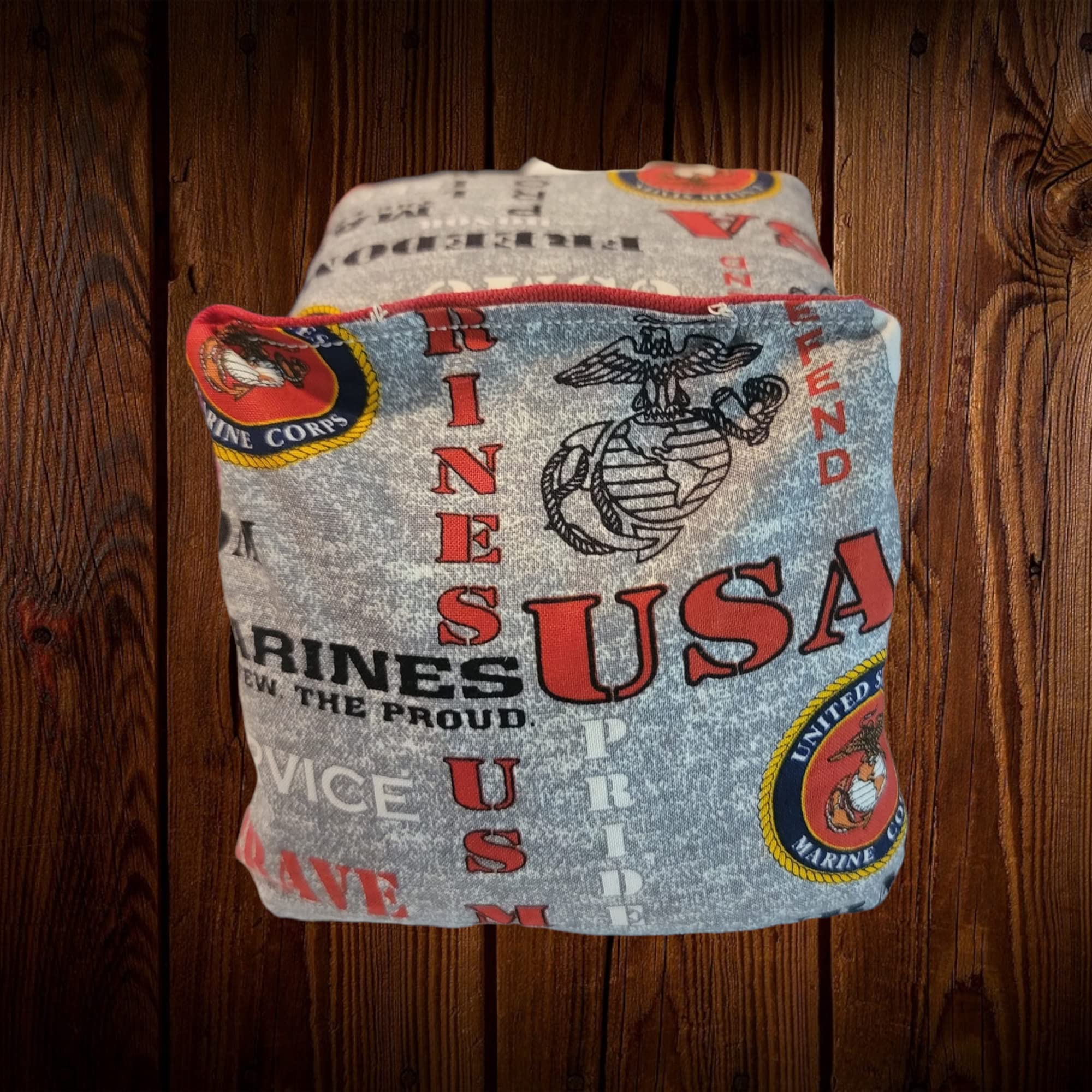 USMC Cornhole Bags Set of 8 - Official United States Marine Corps Game Accessories for Outdoor Tailgating, Backyard Parties & Military-Themed Events