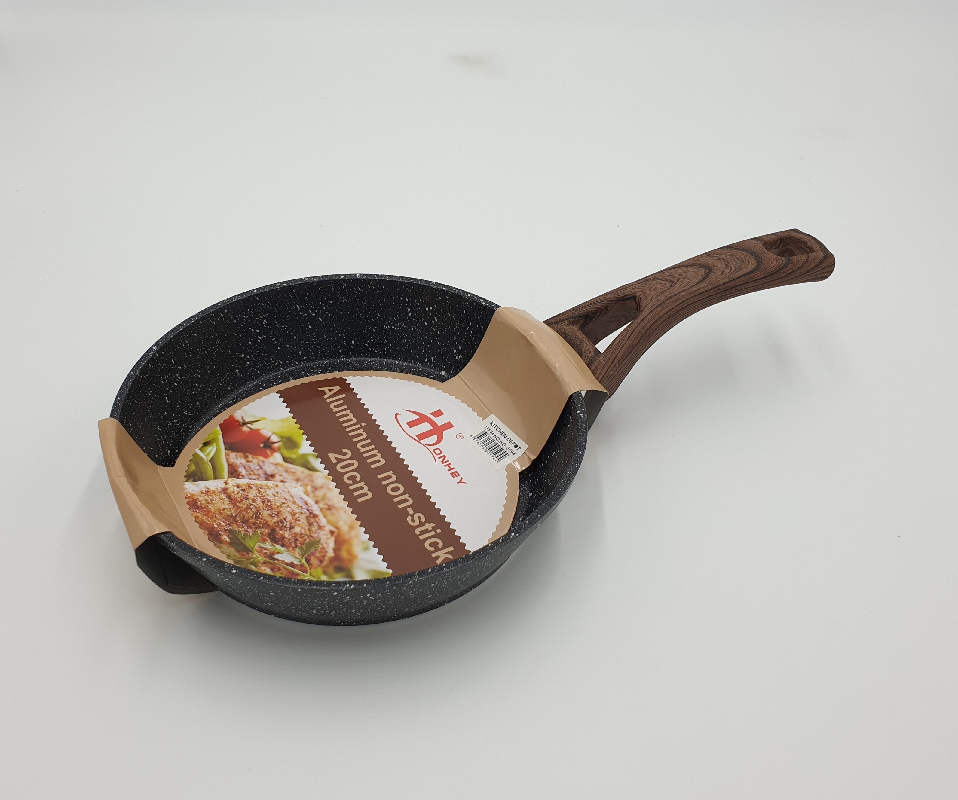 22CM Non-Stick Marble Frying Pan - Premium Granite Coating, Healthy Cooking, Perfect for Eggs, Pancakes & Stir-Fry - Ideal for Home Kitchen & Camping